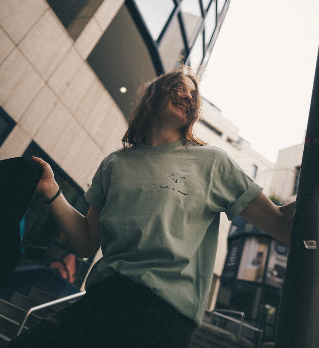 Milk & Meow - Damen Oversized T-Shirt - Schwerer Stoff Freestyler Heavy Oversized T-Shirt ST/ST-totobi