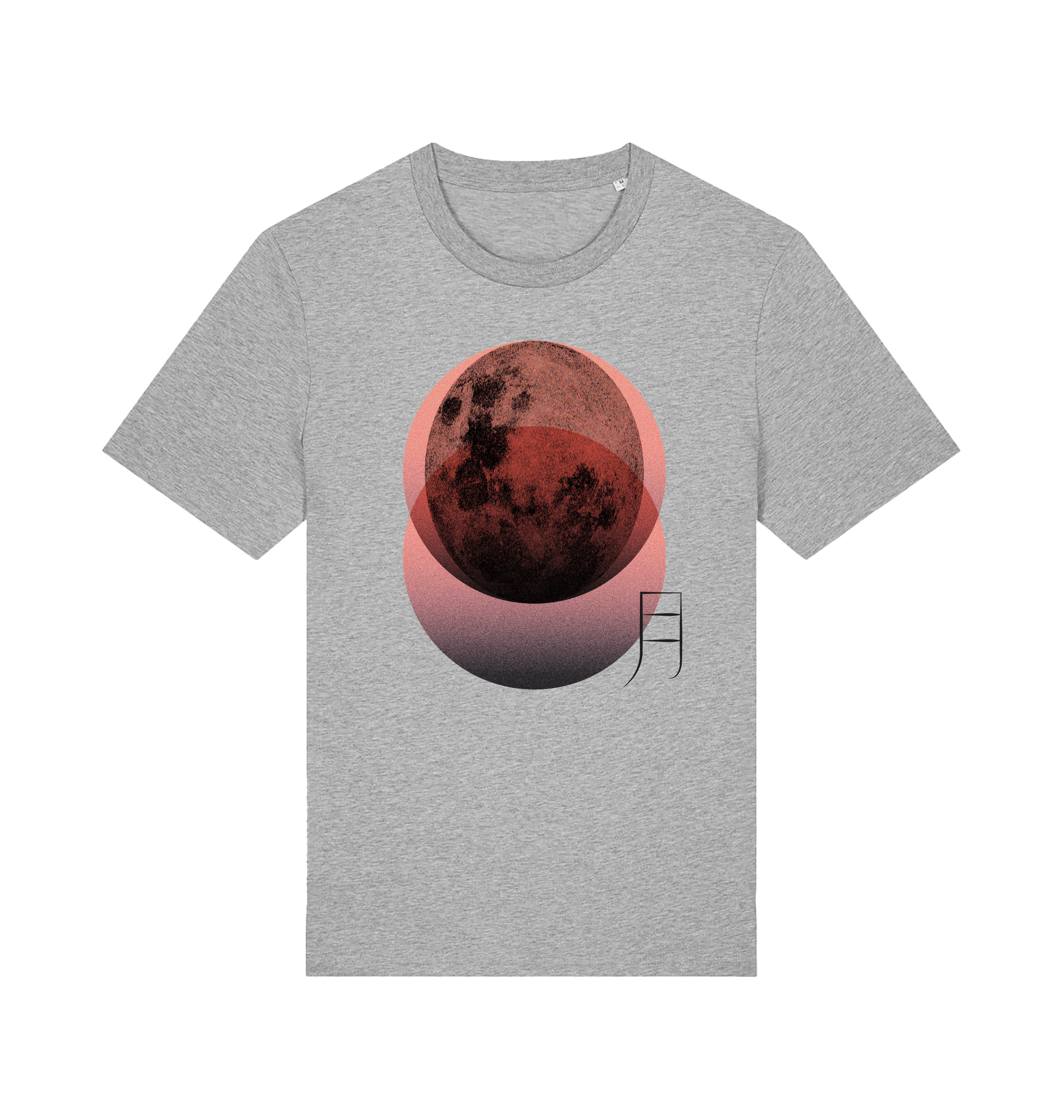 Heather Grey Printed T-shirt Front