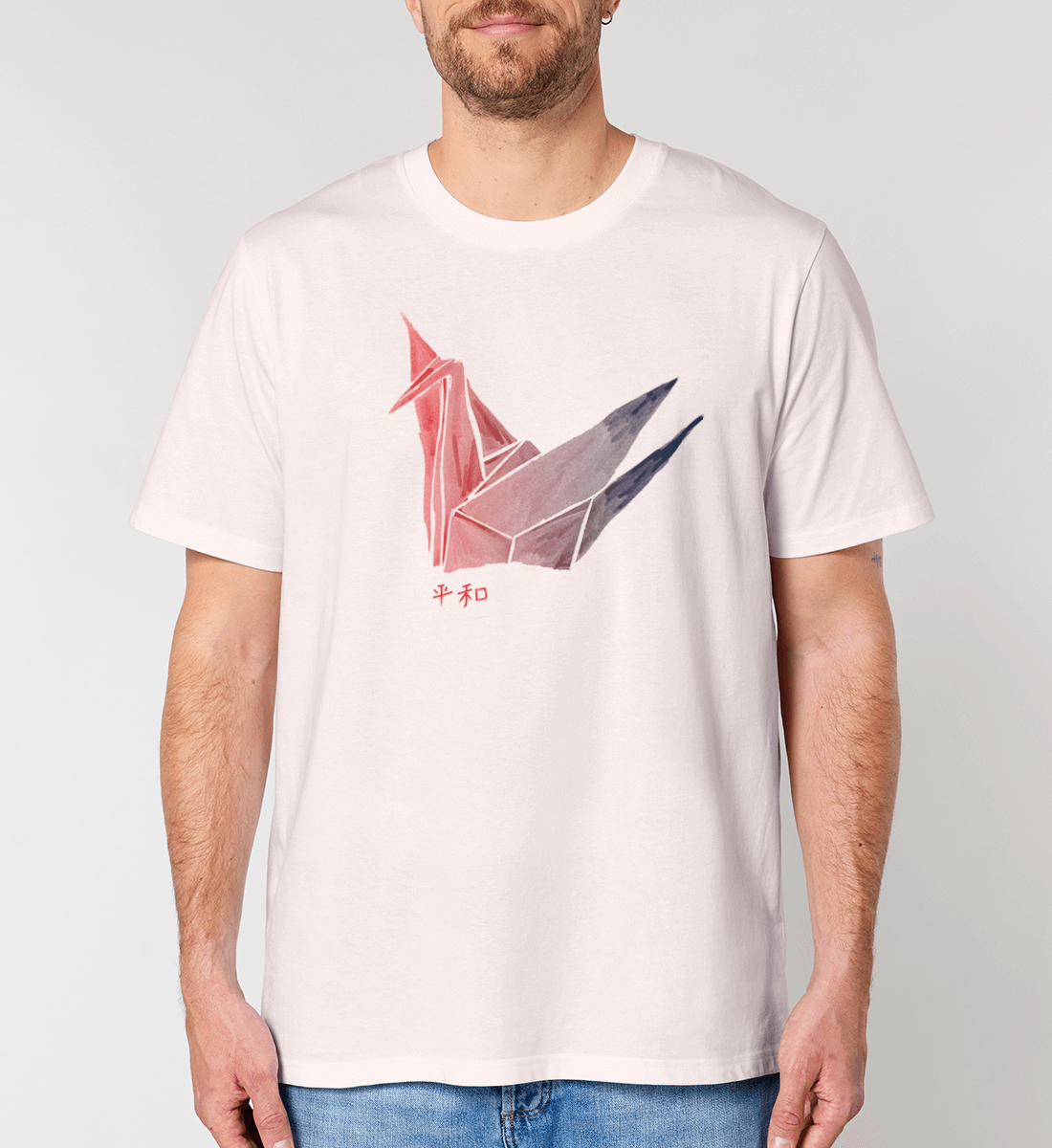 Origami Kranich Japan Herren T-Shirt