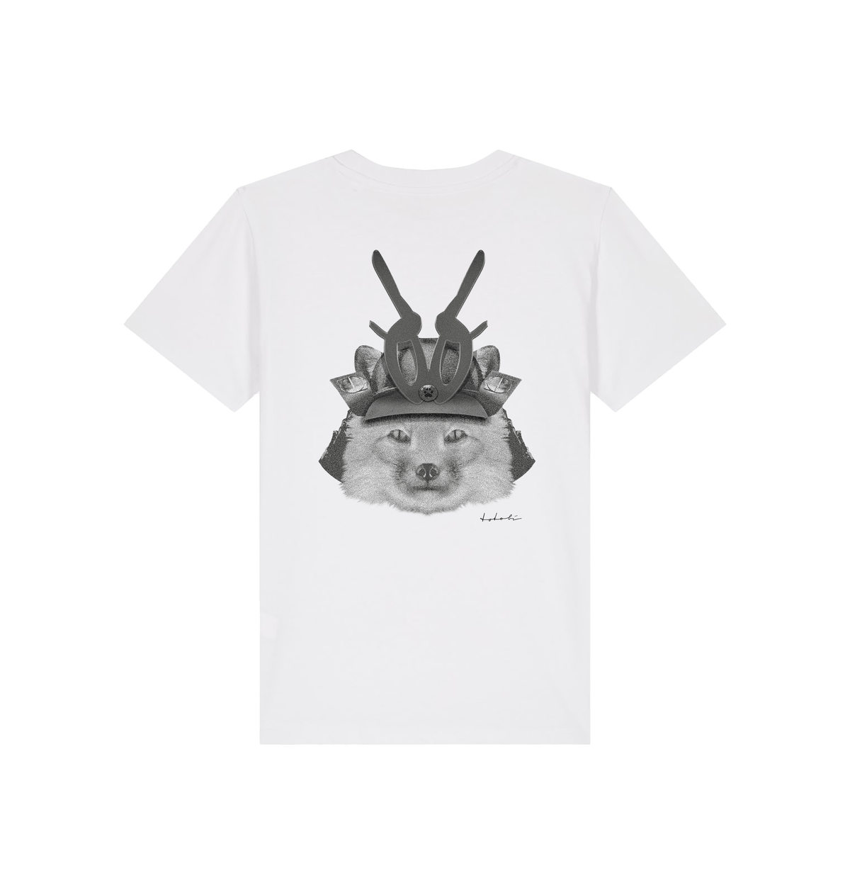 White Printed Kids T-Shirt Back