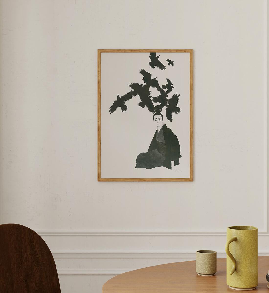 Kunstdruck - Mofuku 喪服 - DIN A2 Poster (hochformat) DIN A2 Poster (hochformat)-totobi