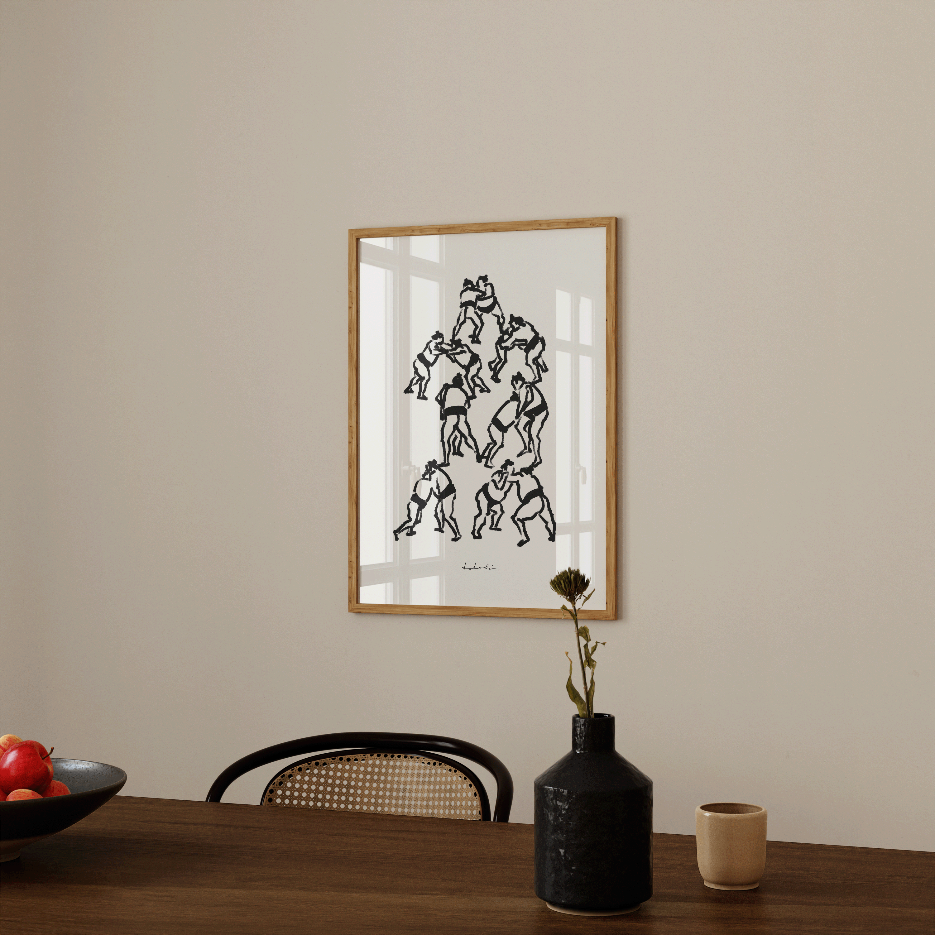 Kunstdruck - SUMO 相撲 - DIN A2 Poster (hochformat) DIN A2 Poster (hochformat)-totobi