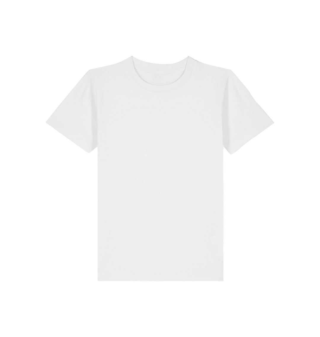White Printed Kids T-Shirt Front