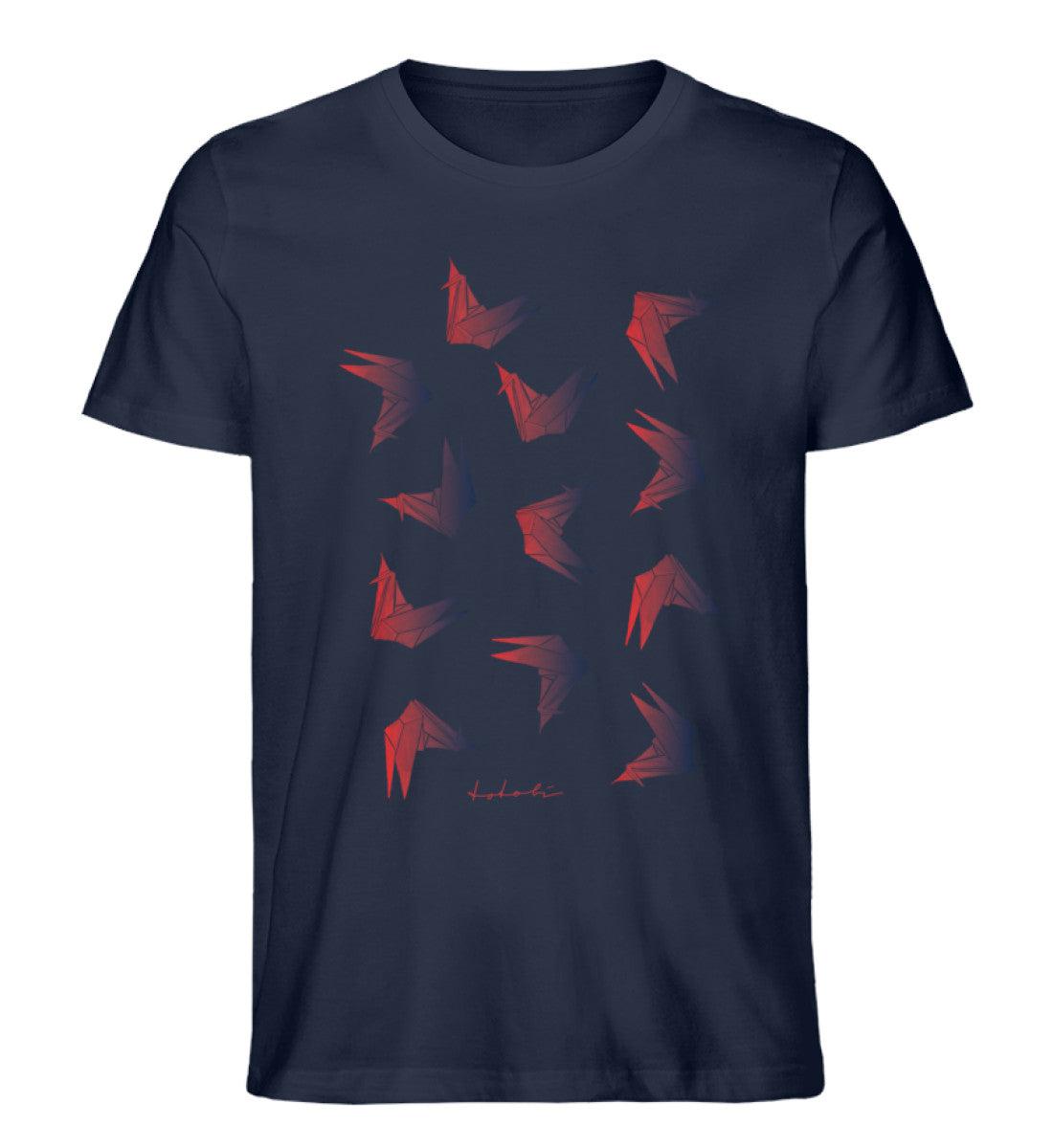 Kranich Origami T-Shirt in French Navy