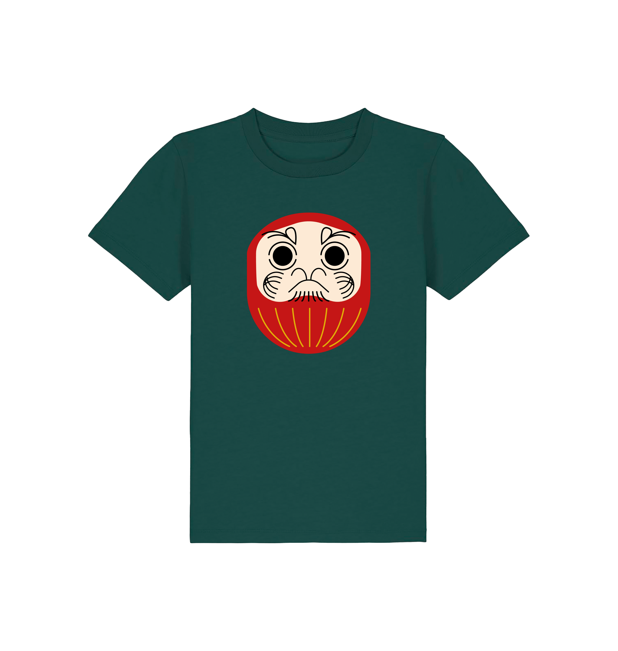 Glazed Green Printed Kids T-Shirt Front