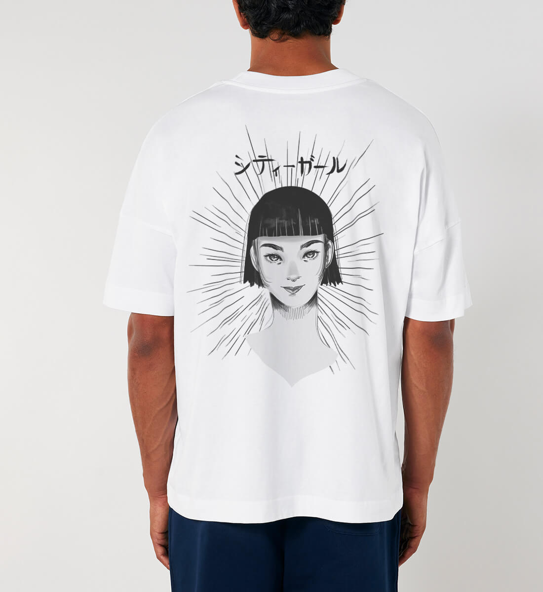 Manga Tokyo Girl - Herren Oversized T-Shirt
