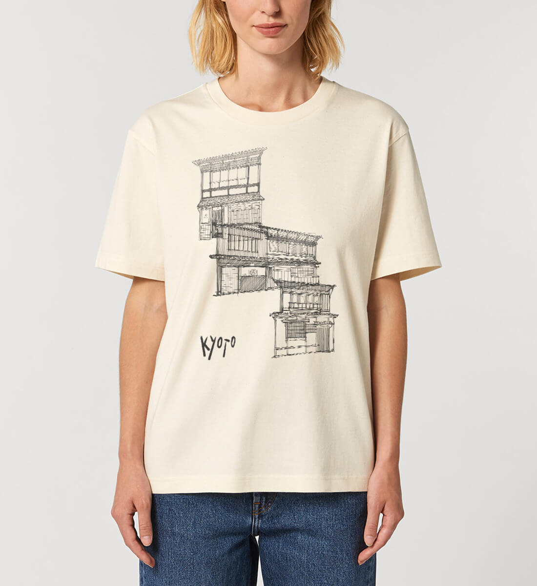 Kyoto 京都 - Damen Oversized T-Shirt