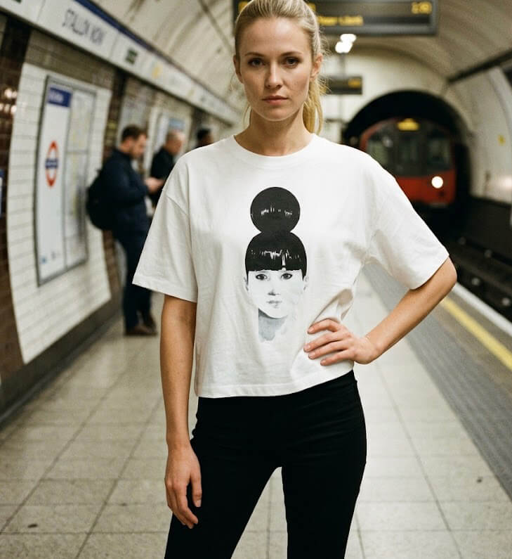 Close up Japan T-Shirt Damen weiß