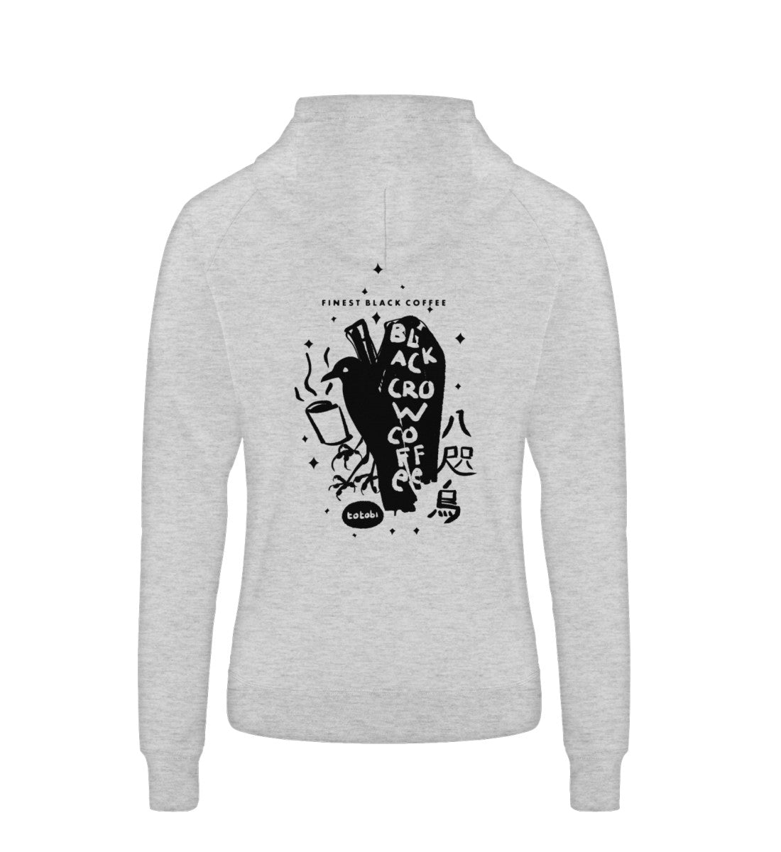 Coffee Hoodie Female Backprint Heather_Grey