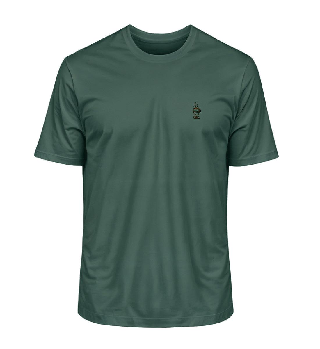 Coffee - Herren T-Shirt mit Stickerei-Glazed Green