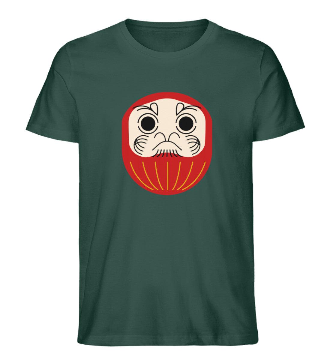 Grünes Organic T-Shirt von totobi.de mit japanischem Glücksbringer Daruma