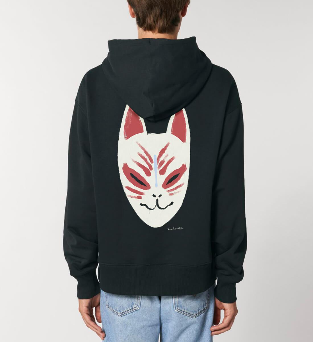 Kitsune 狐 - Noh Fuchs Maske - Herren Oversized Hoodie Slammer Oversized Hoodie ST/ST-totobi