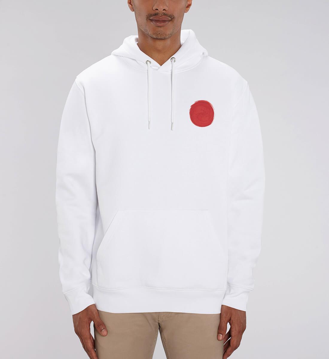 Nihon Kokki 日本国旗  - Herren Hoodie - weiß