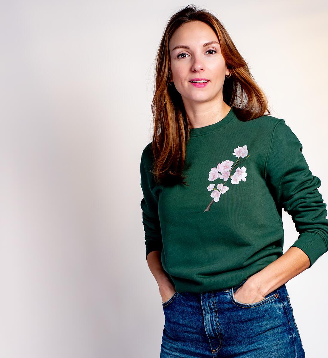 DAMEN SWEATSHIRT SAKURA GRÜN