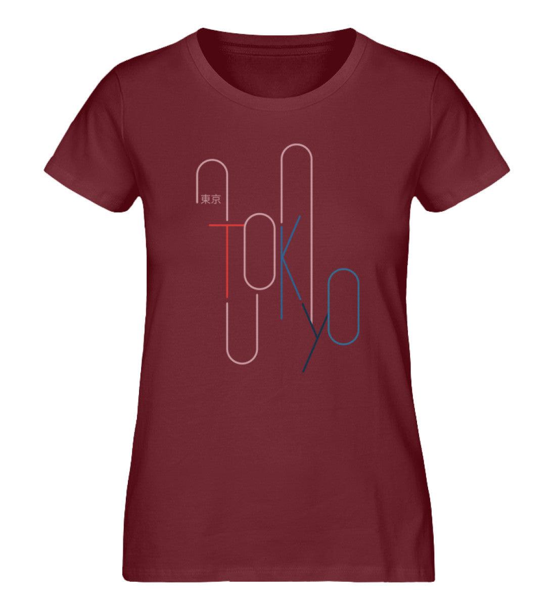 Tokyo No. 1 東京 - Damen T-Shirt-Burgundy-XS-totobi.de