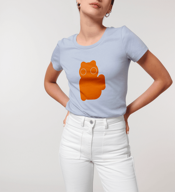 Manekineko No. 1 Orange 招き猫 - Damen T-Shirt-totobi.de