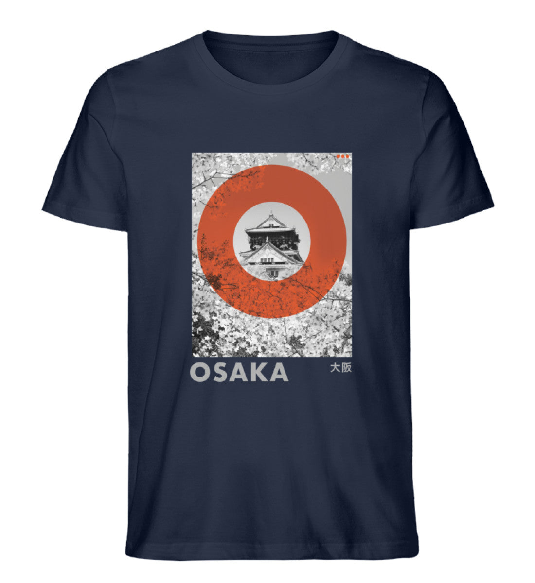 Osaka 大阪 - Herren T-Shirt-French Navy-XS-totobi.de